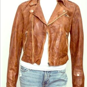MOTO STYLE BIKER LEATHER JACKET